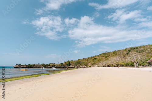 beach with blue sky