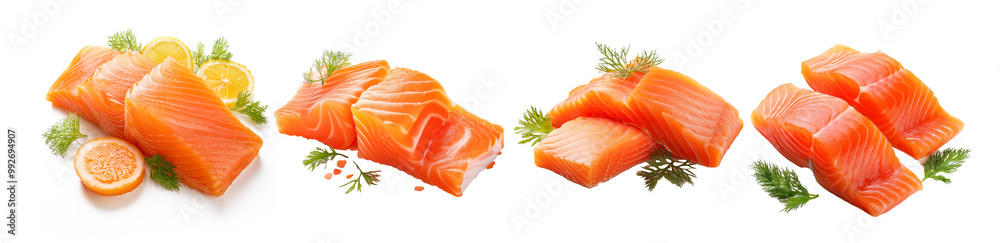 Fresh Salmon Slices with Herbs and Lemon Fresh Salmon Slices with Herbs and Lemon