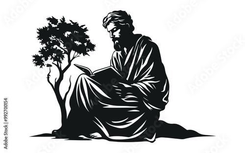 Vector silhouette of a Biblical