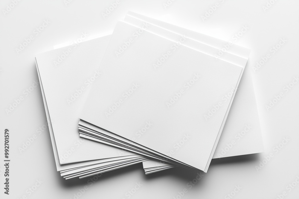 Blank A4 Stacked Paper Mockup isolated created with Generative AI Blank A4 Stacked Paper Mockup isolated created with Generative AI
