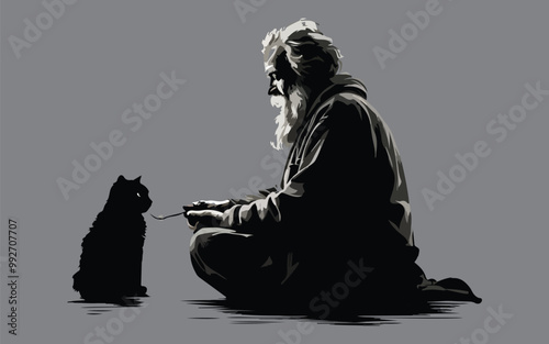 Vector silhouette of a Biblical