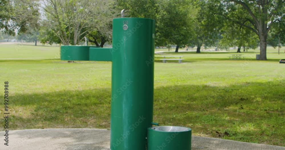 A wide shot of a water fountain in an empty city park, highlighting the serene setting. The scene captures the fountain's beauty against the backdrop of the park's quiet ambiance. A wide shot of a water fountain in an empty city park, highlighting the serene setting. The scene captures the fountain's beauty against the backdrop of the park's quiet ambiance.