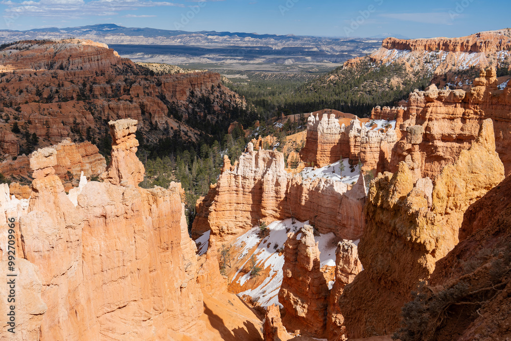 Hoodoo rocks in Bryce Canyon National Park on sunny day, Beautiful rock formations Hoodoo rocks in Bryce Canyon National Park on sunny day, Beautiful rock formations