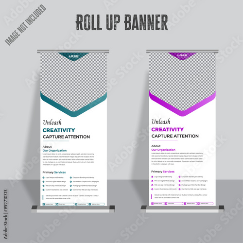 Roll Up Banner Design Template ,standing banner, corporate roll up template .