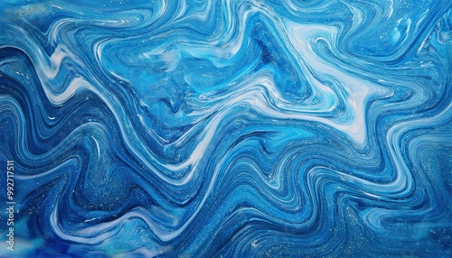 Countertop with abstract design made of blue marble. stone background pattern with texture paint