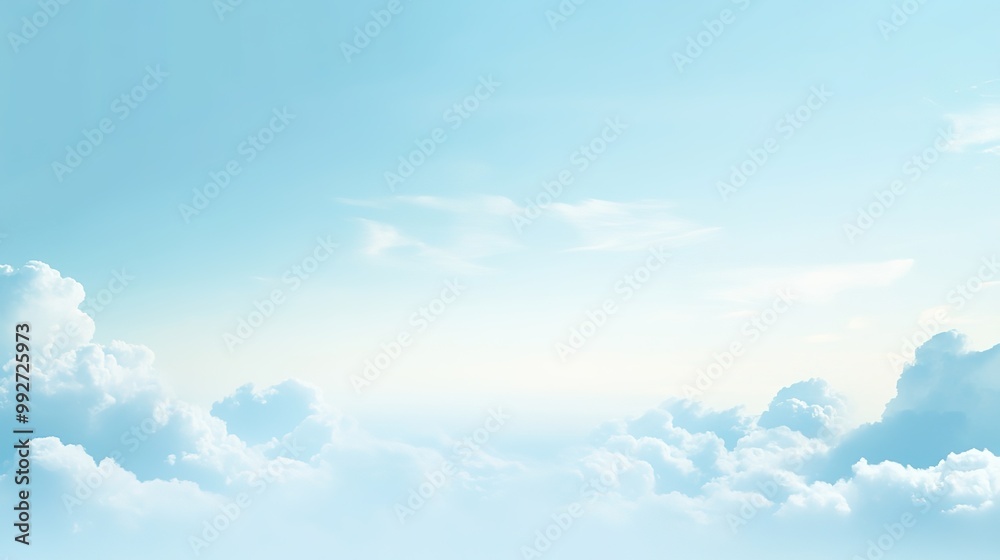 Minimalist background featuring a smooth gradient transitioning from light blue to white, accented with soft clouds to create a serene morning sky effect. Ideal for web design, Minimalist background featuring a smooth gradient transitioning from light blue to white, accented with soft clouds to create a serene morning sky effect. Ideal for web design,