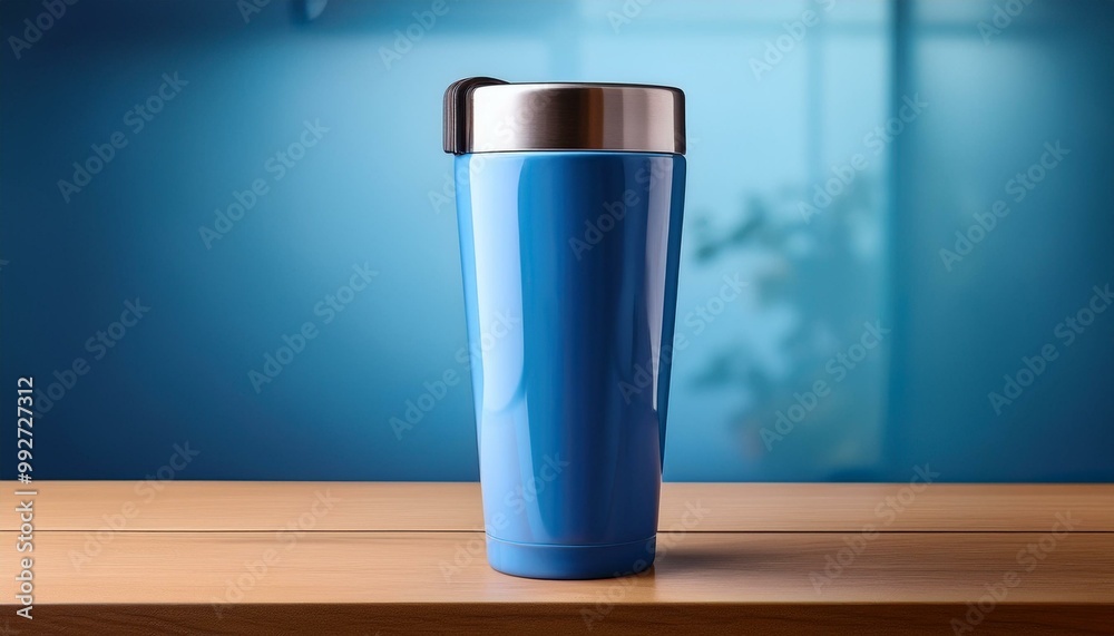 Blue Tumbler Mock-Up and Blank for your text or design Blue Tumbler Mock-Up and Blank for your text or design