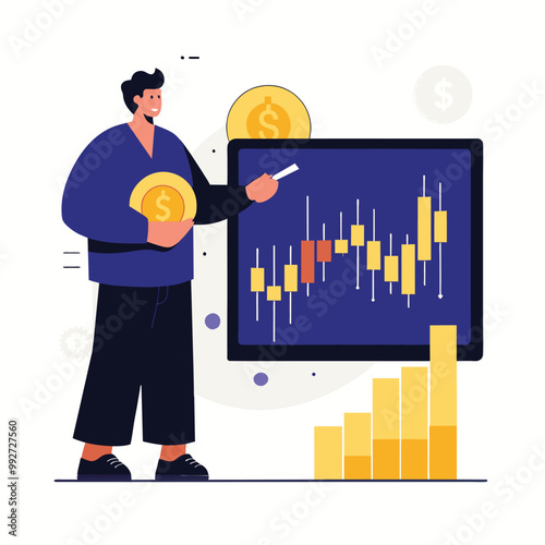 stock market graph analysis crypto trader trend