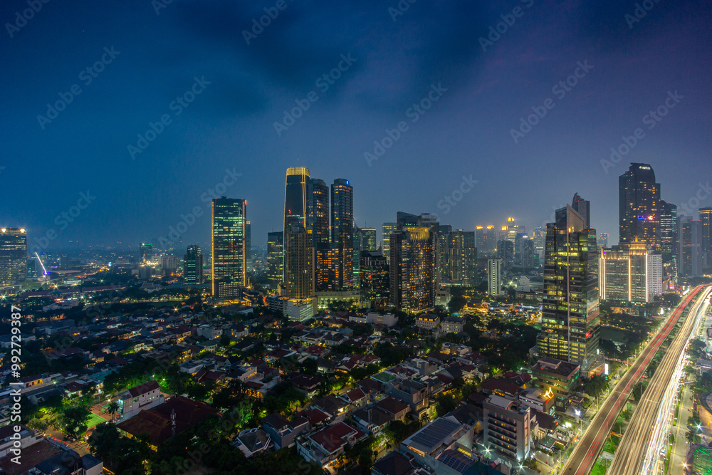 Naklejka premium city at night