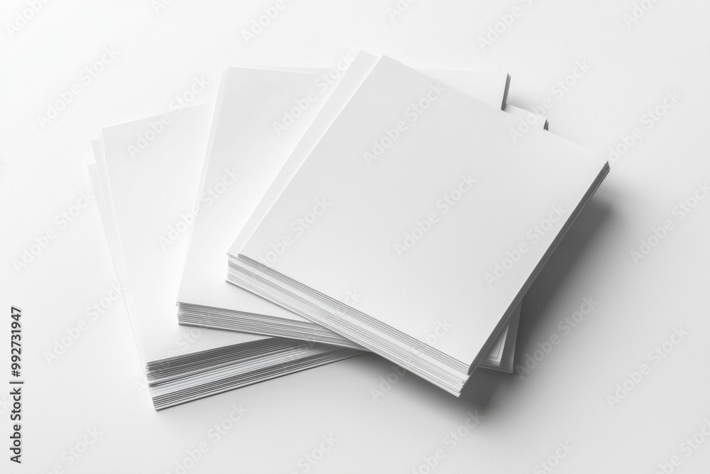 Blank A4 Stacked Paper Mockup isolated created with Generative AI Blank A4 Stacked Paper Mockup isolated created with Generative AI