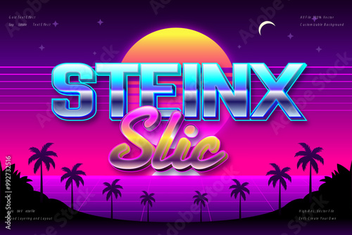 Retro Synthwave Text Effect