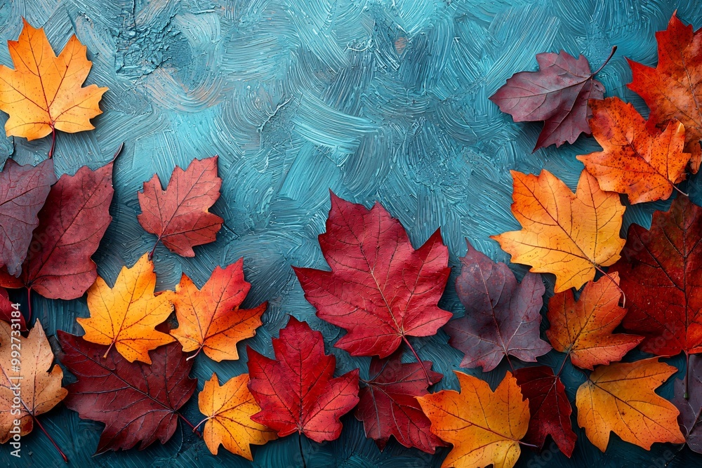 Vibrant autumn leaves in red, orange, and yellow, perfect for Thanksgiving and Halloween promotions or decor, capturing the essence of the fall season. Vibrant autumn leaves in red, orange, and yellow, perfect for Thanksgiving and Halloween promotions or decor, capturing the essence of the fall season.