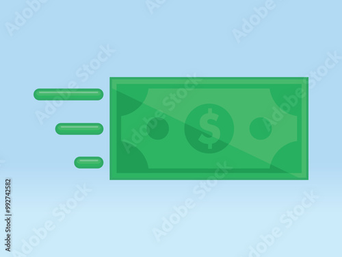 Money Sending Dollar Bill Transferring Payment