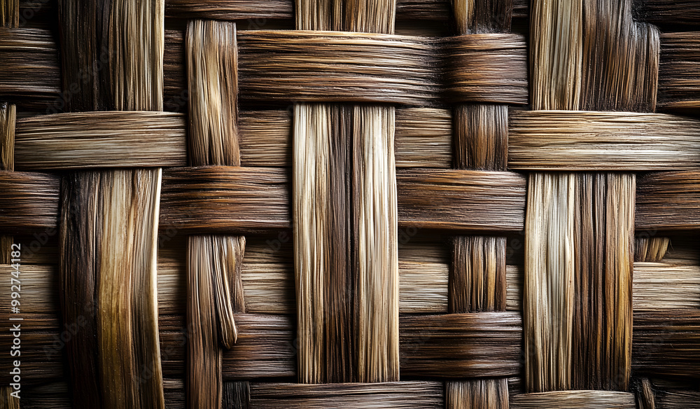 Close-up of Woven Natural Fiber Texture - Rustic Material Background Design Close-up of Woven Natural Fiber Texture - Rustic Material Background Design