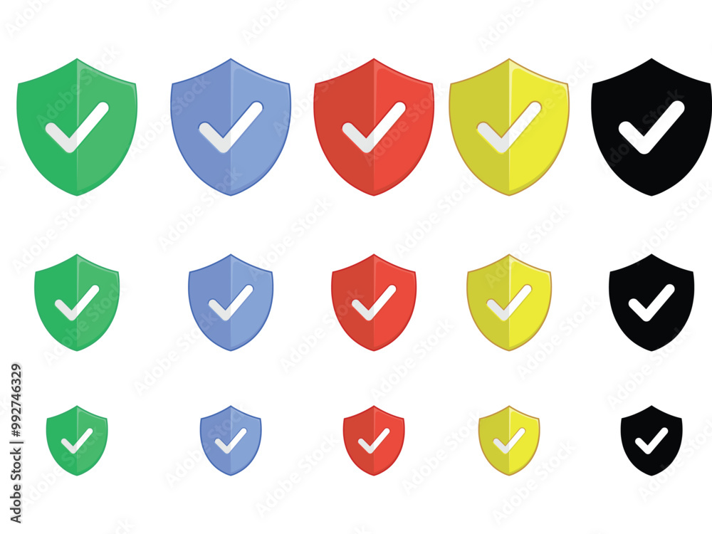 Shield Check Mark Secure Protection Symbol Shield Check Mark Secure Protection Symbol