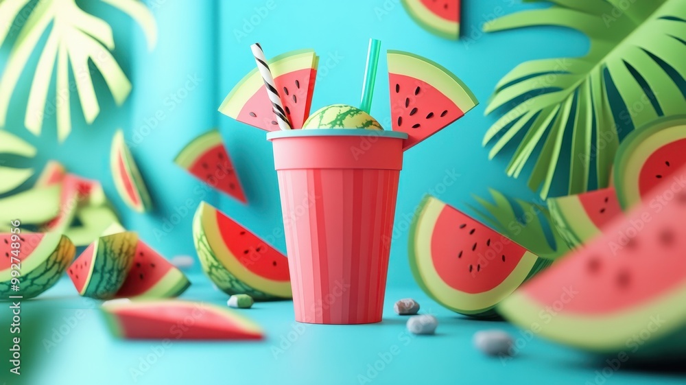 Fresh watermelon juice ad banner template,Slices of watermelon with glass of fresh juice web ad background,Juicy refreshing cocktail drink,beach summer,fruit smoothie,menu restaurant poster. Fresh watermelon juice ad banner template,Slices of watermelon with glass of fresh juice web ad background,Juicy refreshing cocktail drink,beach summer,fruit smoothie,menu restaurant poster.
