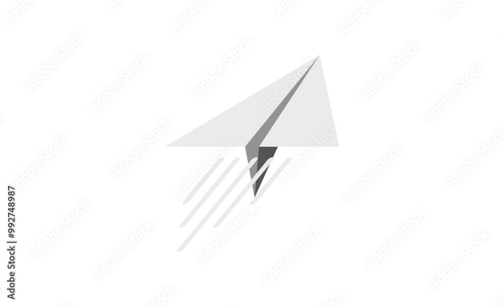 Flying Paper Airplane Icon Design Flying Paper Airplane Icon Design