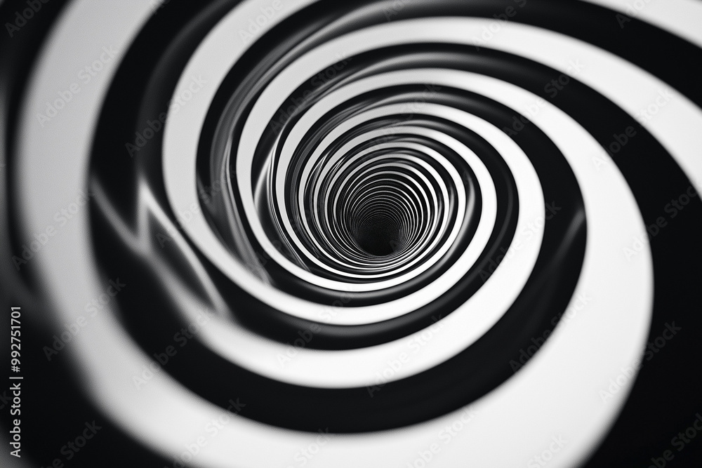 Hypnotic Spiral Patterns in a Monochromatic Palette: An Entrancing Abstract Design Hypnotic Spiral Patterns in a Monochromatic Palette: An Entrancing Abstract Design