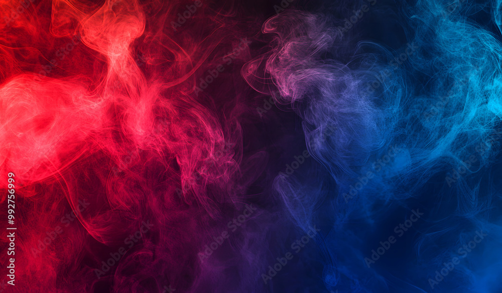 Abstract Red and Blue Smoke Background – Mysterious Gradient Flow Design Abstract Red and Blue Smoke Background – Mysterious Gradient Flow Design