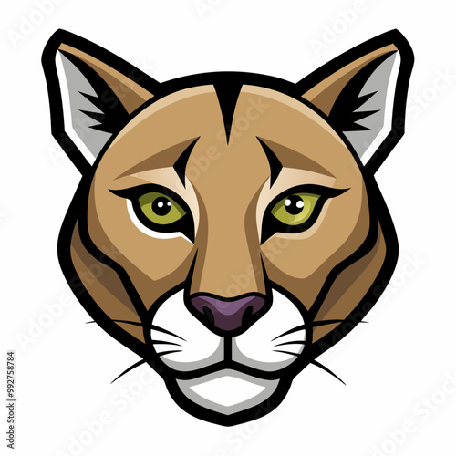 Cougar Head Vector Design photo