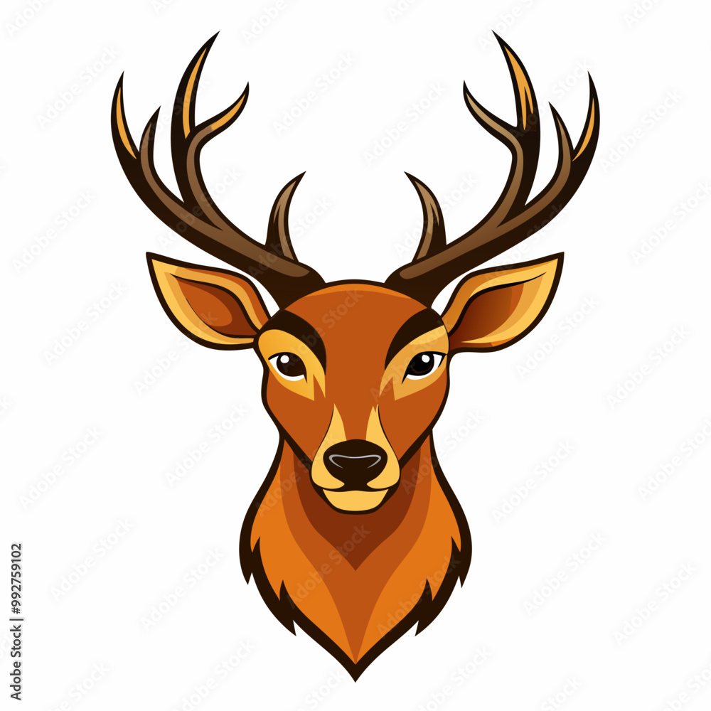 Elk Head Vector Design Elk Head Vector Design
