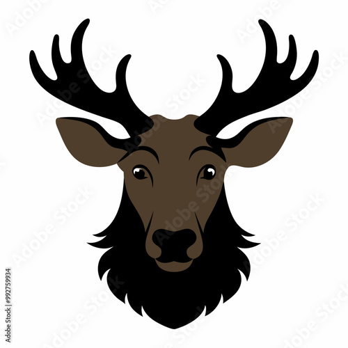 Moose Head Vector Design
