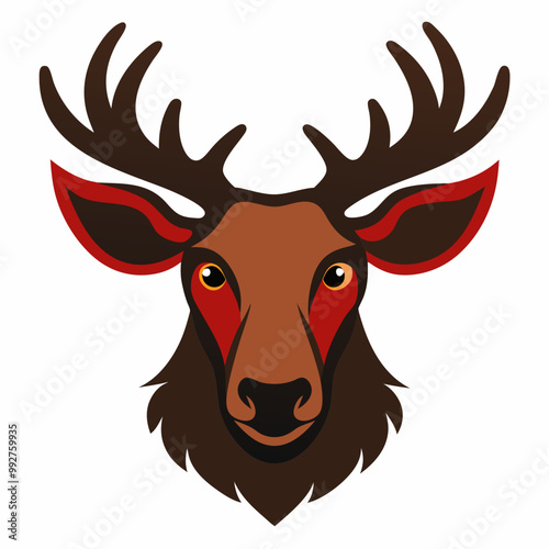 Moose Head Vector Design