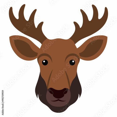 Moose Head Vector Design
