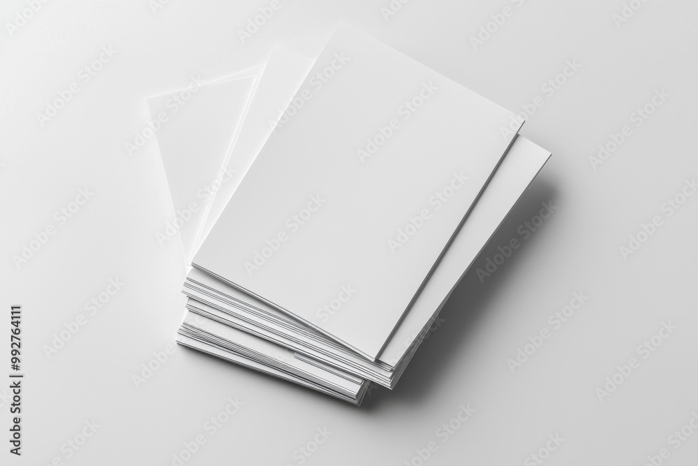 Blank A4 Stacked Paper Mockup isolated created with Generative AI Blank A4 Stacked Paper Mockup isolated created with Generative AI