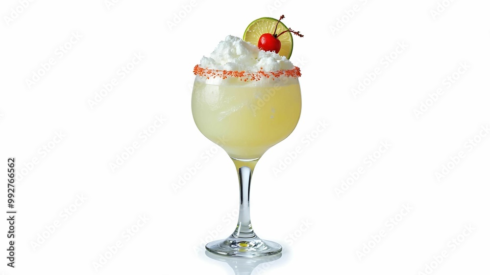 Creamy Margarita with a Sweet and Salty Rim isolated transparent background Creamy Margarita with a Sweet and Salty Rim isolated transparent background