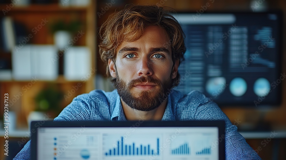 A business analyst uses a digital CRM system to manage customer data, emphasizing technology's role in performance intelligence. A business analyst uses a digital CRM system to manage customer data, emphasizing technology's role in performance intelligence.