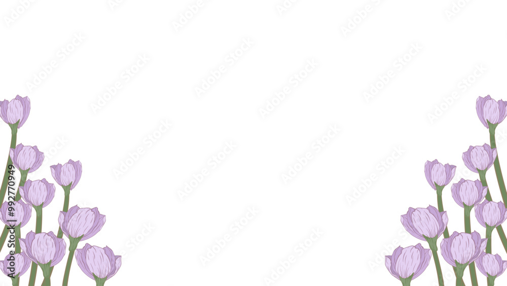 Abstract banner frame background. Purple flowers background vector illustration,Blossom plants, branches,art print for beauty, fashion and natural products,card,paper,present, event,slide,banner. Abstract banner frame background. Purple flowers background vector illustration,Blossom plants, branches,art print for beauty, fashion and natural products,card,paper,present, event,slide,banner.