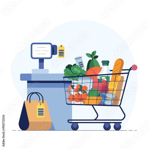 illustrations vector sale offer supper market items icon  for juice and basket ,label ,price , fruits , others 
