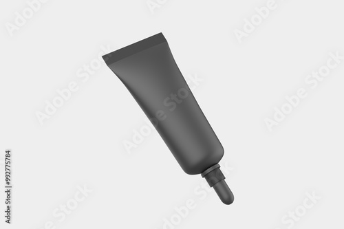 Fotografía Cosmetic tube, Blank Cosmetic product branding mockup, face wash tube, cream tube Mock up isolated on white background