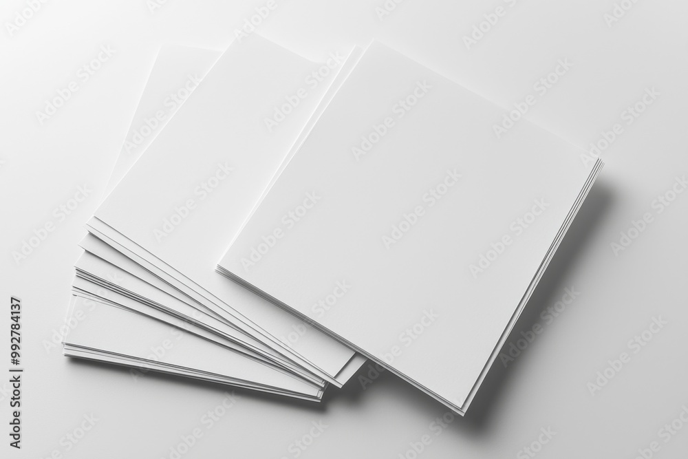 Blank A4 Stacked Paper Mockup isolated created with Generative AI Blank A4 Stacked Paper Mockup isolated created with Generative AI