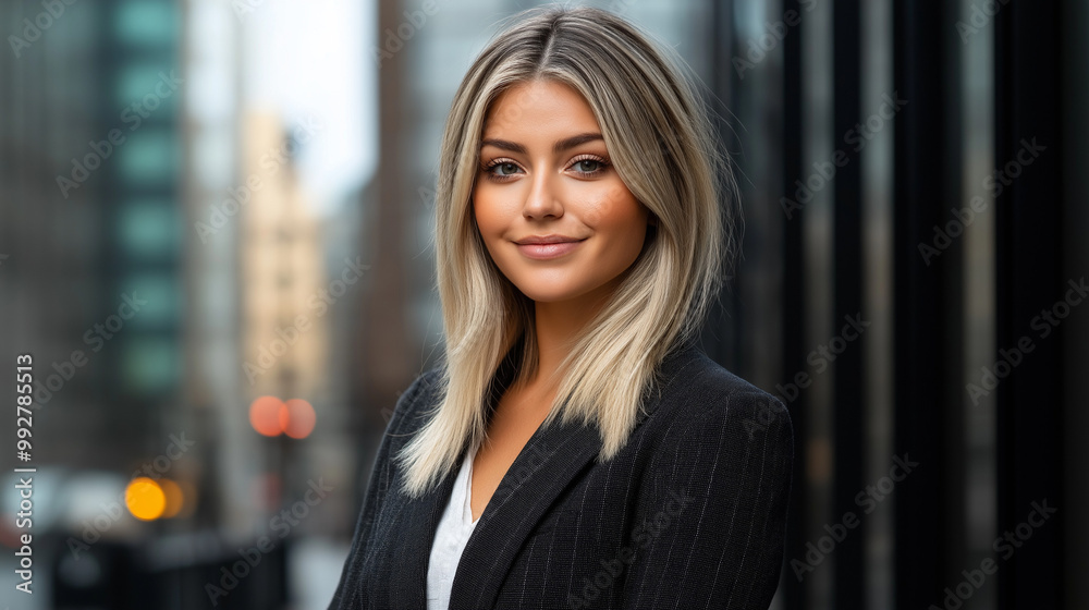 Young Businesswoman in an Urban Office Environment Young Businesswoman in an Urban Office Environment