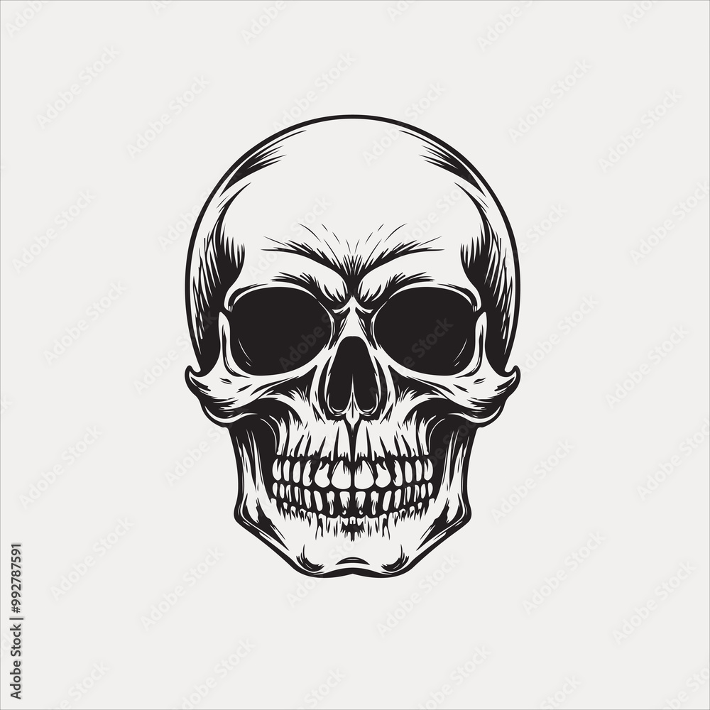 Fototapeta premium Human skull vector and design