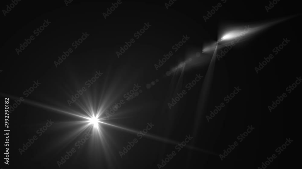 optical light with rays of light burst with lens flare on black background optical light with rays of light burst with lens flare on black background