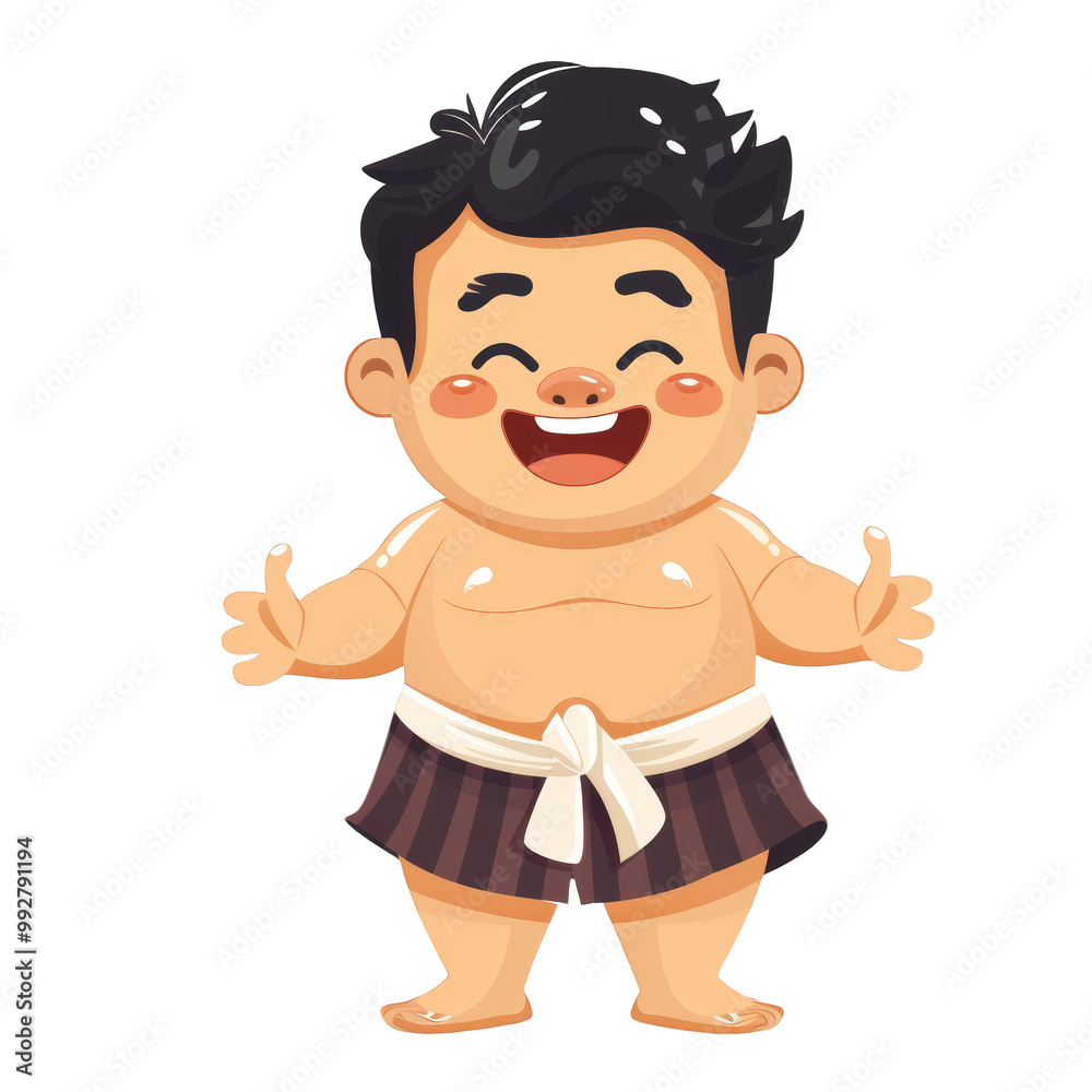 A cartoon illustration of a happy young boy with black hair, a brown loincloth, and a white sash, giving a thumbs up with both hands. A cartoon illustration of a happy young boy with black hair, a brown loincloth, and a white sash, giving a thumbs up with both hands.