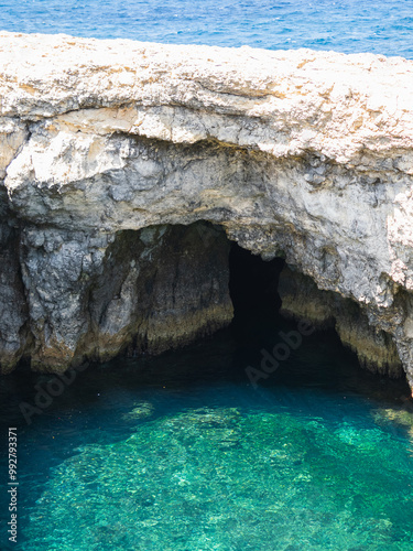 Coral Lagoon in Malta. 4K photo