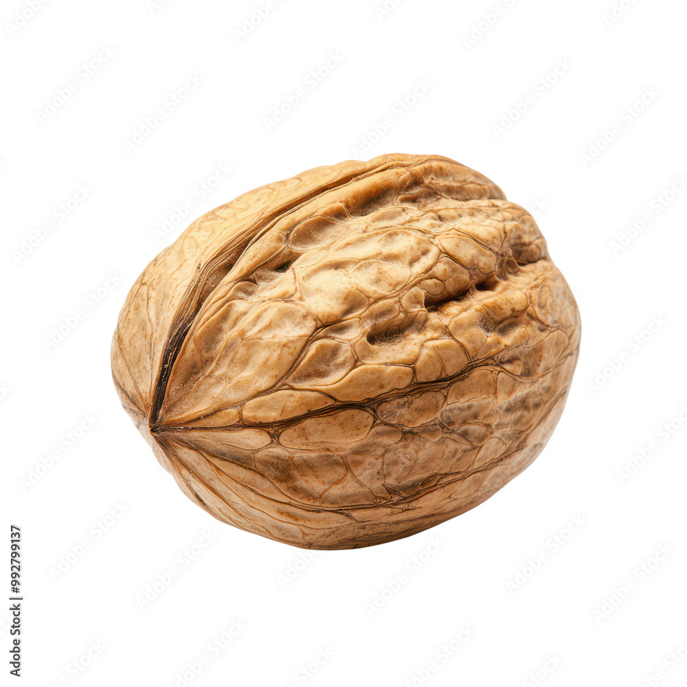 Close-up of a Single Walnut Isolated on Transparent Background - High-Resolution Image for Culinary and Health-Related Uses Close-up of a Single Walnut Isolated on Transparent Background - High-Resolution Image for Culinary and Health-Related Uses