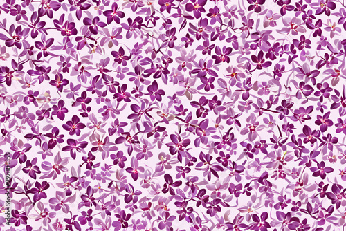 seamless pattern with pink flowers