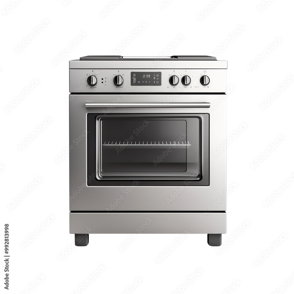 Modern Stainless Steel Electric Oven with Digital Display and Control Knobs for Contemporary Kitchens Modern Stainless Steel Electric Oven with Digital Display and Control Knobs for Contemporary Kitchens