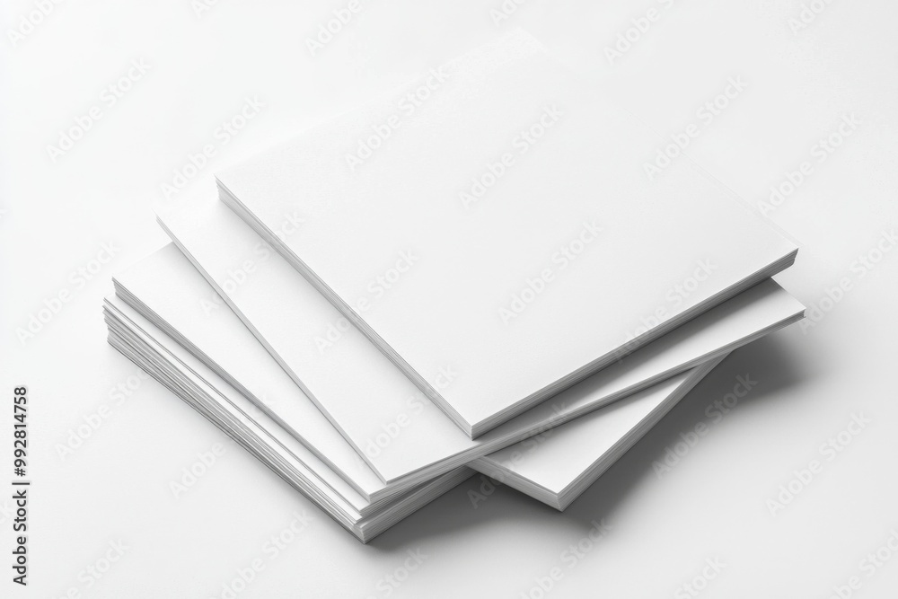 Blank A4 Stacked Paper Mockup isolated created with Generative AI Blank A4 Stacked Paper Mockup isolated created with Generative AI