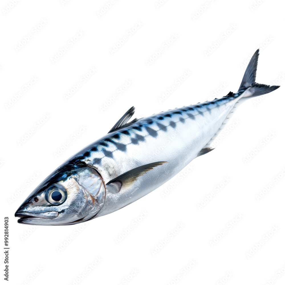 Fresh Mackerel Fish Isolated on Transparent Background with Detailed Texture and Shiny Scales Fresh Mackerel Fish Isolated on Transparent Background with Detailed Texture and Shiny Scales