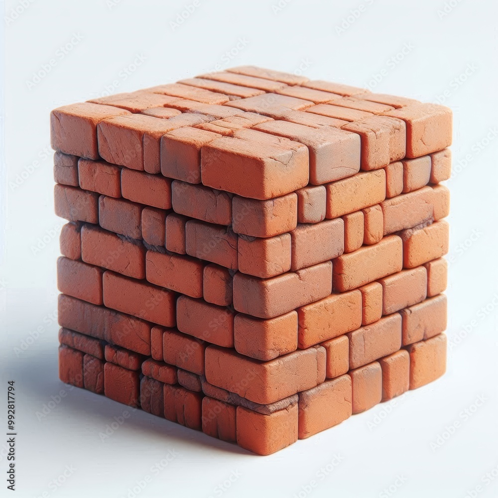 bricks isolated on white bricks isolated on white