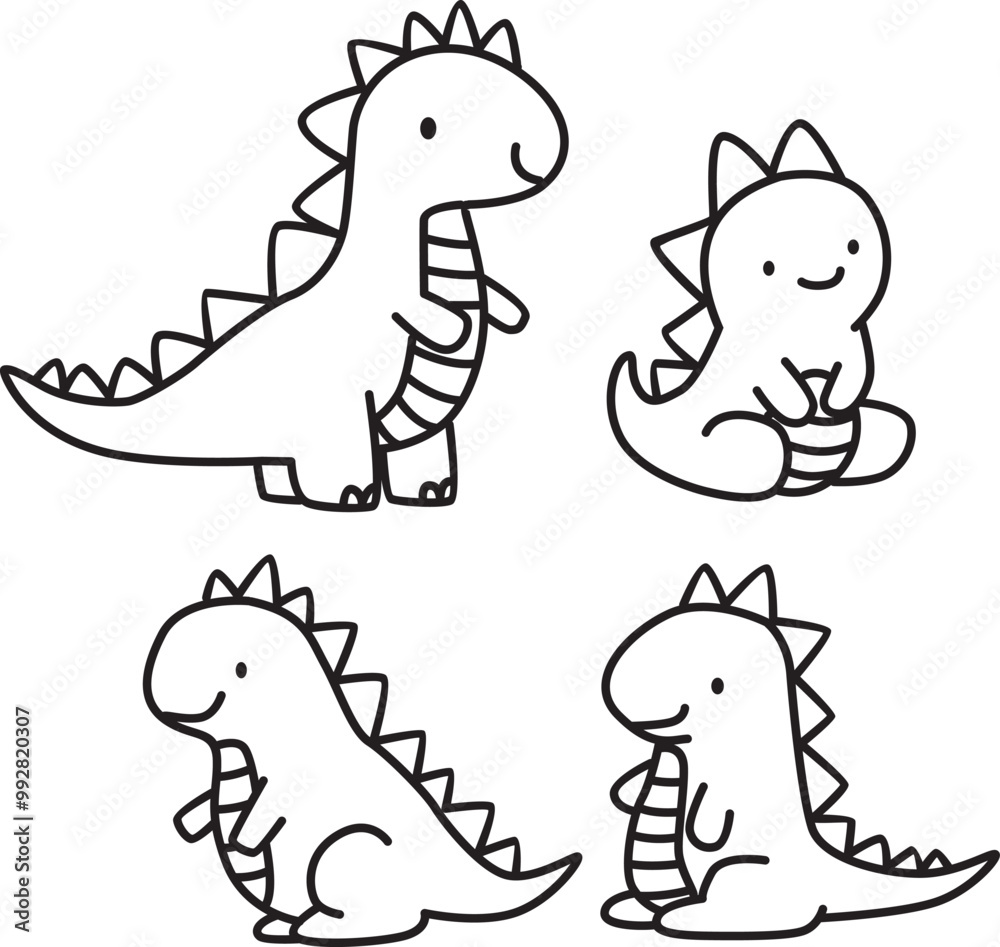 Obraz premium cute dino.eps