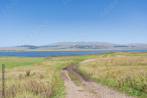 The rural road in countryside of Georgia photo