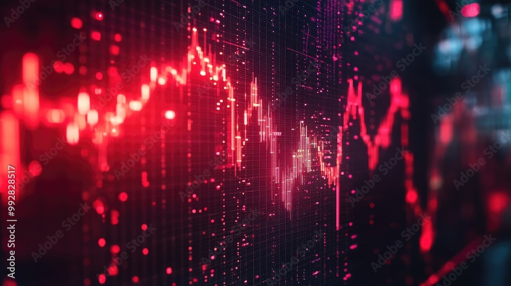 Obraz premium Global stock market crash due to recession fears