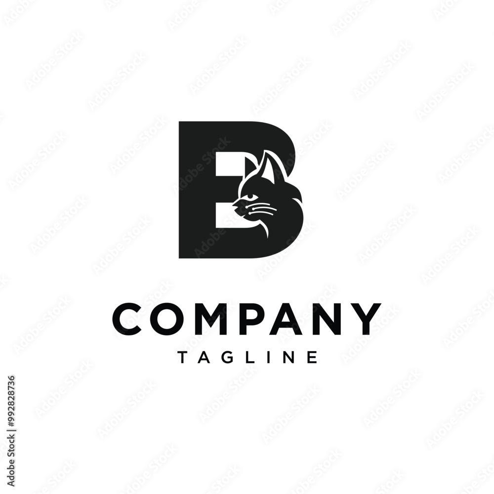 Letter B Cat Logo icon vector Letter B Cat Logo icon vector